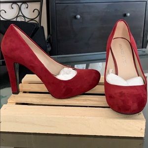 Dark red pumps